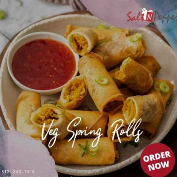 Veg Spring Rolls(4 pieces)